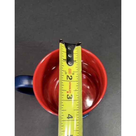 2007 Disney Cruise Line Raised Captain Mickey Mouse‎ Coffee Mug Tea Cup Navy Red - Picture 6 of 8